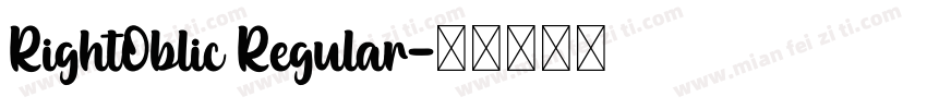 RightOblic Regular字体转换